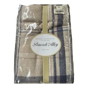 Peacock‎ Alley Upcycled Cotton Flannel Pillowcases - STD PC Taup HE - NWT